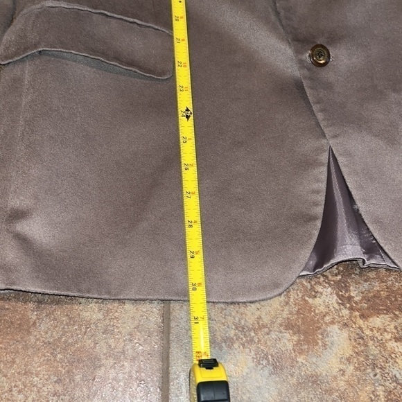 Men’s faux suede CHAPS Ralph Lauren 3 button sports coat tanXL - Picture 11 of 14